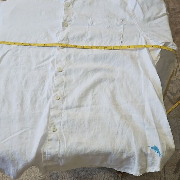 Men's Tommy Bahama White 100% Linen Shirt Size XXL - Picture 10 of 11